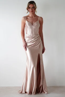Meaghan Bodycon Gown | Champagne*PINK BOOM New