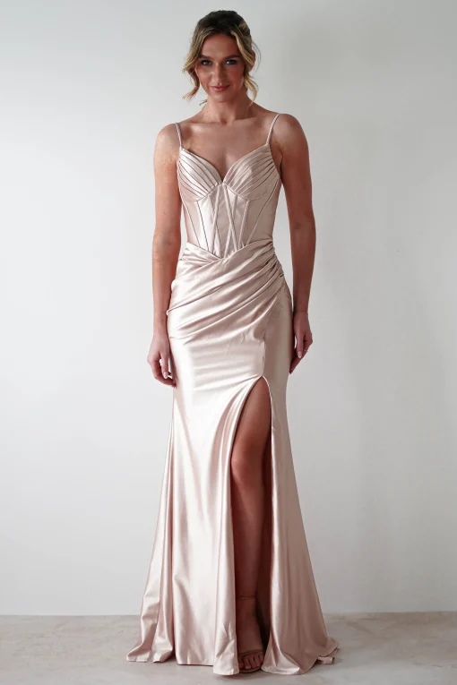 Meaghan Bodycon Gown | Champagne*PINK BOOM New