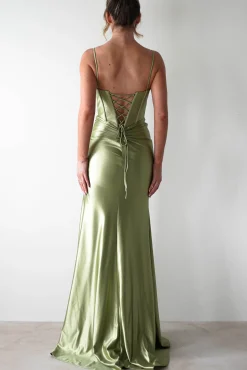 Meaghan Bodycon Gown | Lime Green*PINK BOOM Clearance