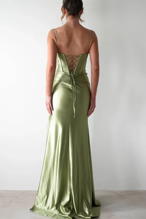Meaghan Bodycon Gown | Lime Green*PINK BOOM Clearance
