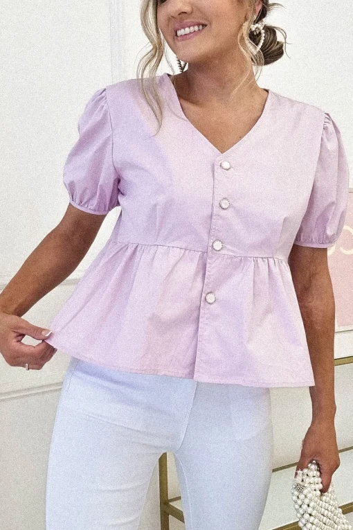 Minnie Bow Detail Blouse | Lilac*Oh Hello Clothing Online