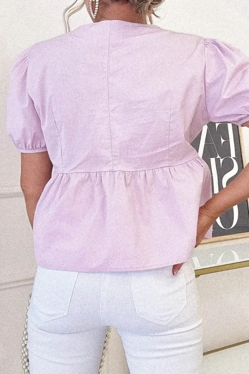 Minnie Bow Detail Blouse | Lilac*Oh Hello Clothing Online