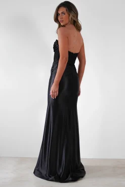 Misha Strapless Lace Detail Gown | Black*Cinderella Hot
