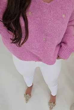 Nadine Soft Heart Detail Jumper | Pink*Casual Best
