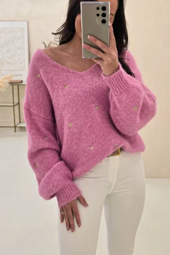 Nadine Soft Heart Detail Jumper | Pink*Casual Best
