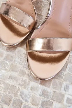 Regina Block Heel Sandals | Rose Gold*Oh Hello Clothing Hot
