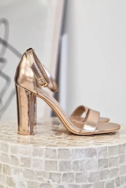 Regina Block Heel Sandals | Rose Gold*Oh Hello Clothing Hot