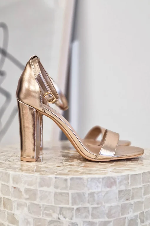 Regina Block Heel Sandals | Rose Gold*Oh Hello Clothing Hot