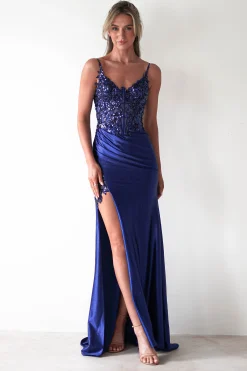 Regina Embellished Bodice Gown | Midnight Blue*Cinderella Discount