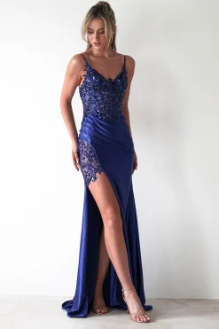 Regina Embellished Bodice Gown | Midnight Blue*Cinderella Discount