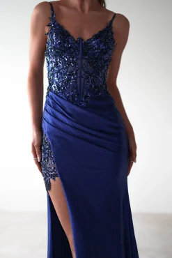 Regina Embellished Bodice Gown | Midnight Blue*Cinderella Discount