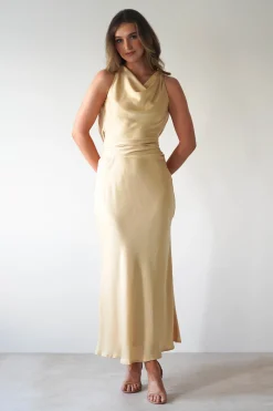 River Backless Maxi Dress | Sand*KAARLO Fashion