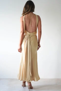 River Backless Maxi Dress | Sand*KAARLO Fashion