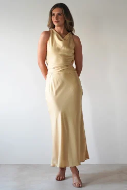 River Backless Maxi Dress | Sand*KAARLO Fashion