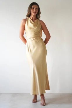 River Backless Maxi Dress | Sand*KAARLO Fashion
