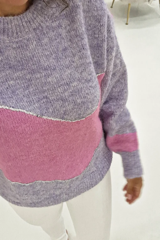Rosalind Sequin Detail Jumper | Lilac/Pink*Casual Online