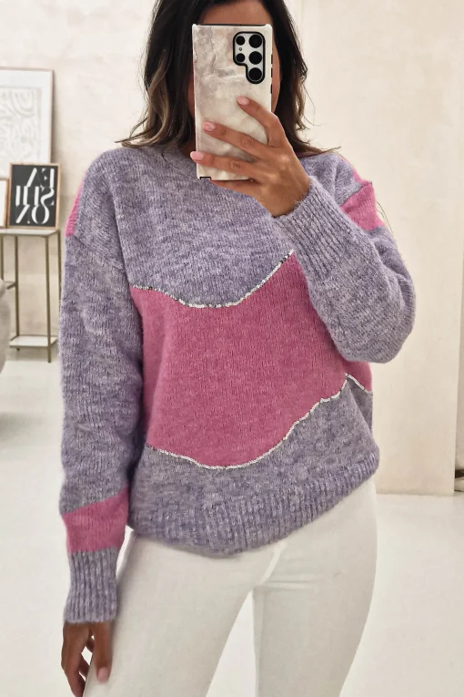 Rosalind Sequin Detail Jumper | Lilac/Pink*Casual Online