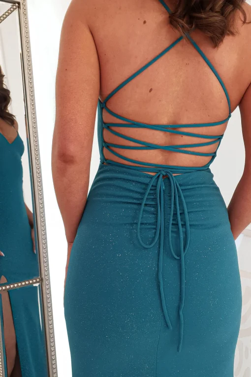 Saraid Glitter Gown | Teal*Oh Hello Clothing Clearance