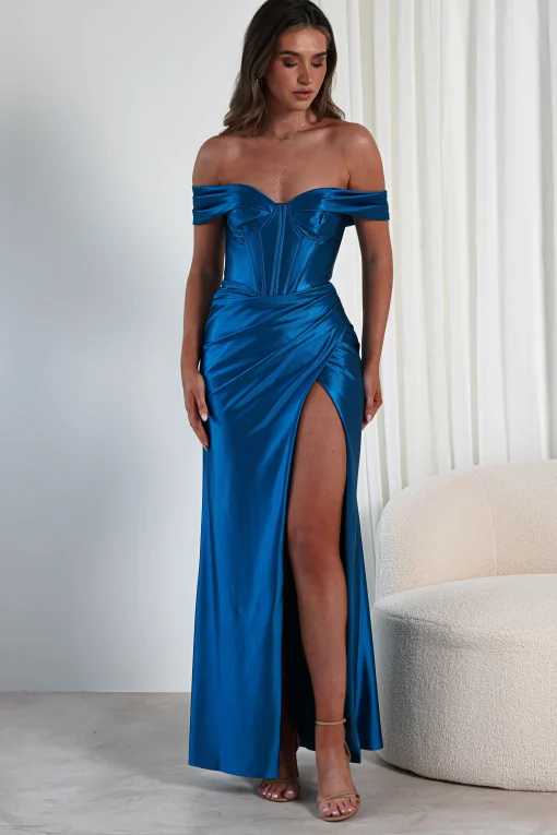 Serena Off The Shoulder Gown | Peacock*Cinderella Fashion
