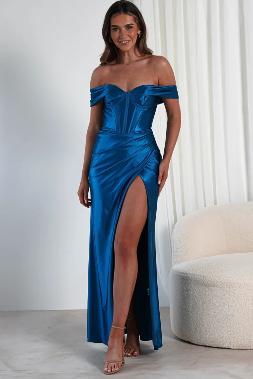 Serena Off The Shoulder Gown | Peacock*Cinderella Fashion