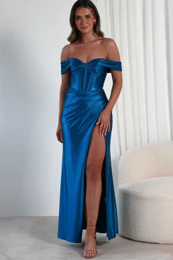 Serena Off The Shoulder Gown | Peacock*Cinderella Fashion