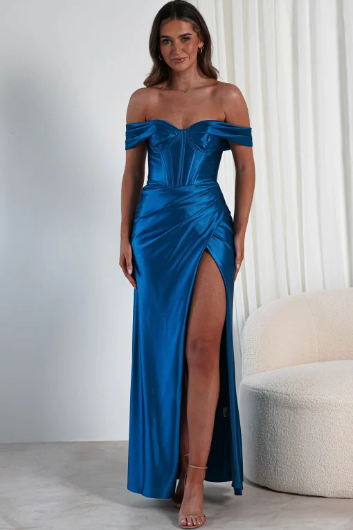 Serena Off The Shoulder Gown | Peacock*Cinderella Fashion