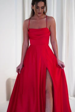 Shantal Satin Gown | Red*Maniju Online
