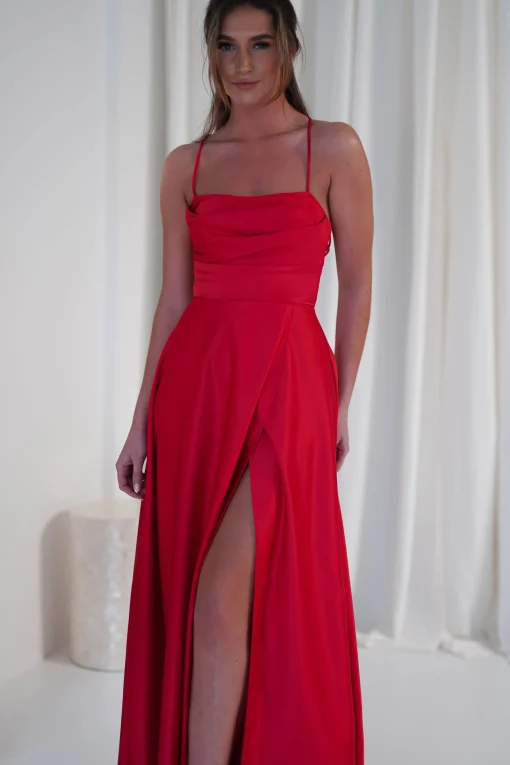 Shantal Satin Gown | Red*Maniju Online