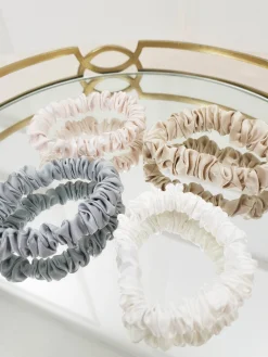 SilkLee | Luxury Slim Mulberry Silk Scrunchies | 4 pack*Oh Hello Clothing Sale