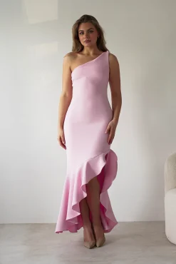 Tabitha Textured Bodycon Midaxi Dress | Pink*KAARLO Discount