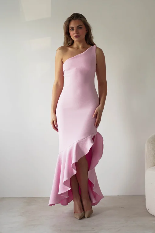 Tabitha Textured Bodycon Midaxi Dress | Pink*KAARLO Discount