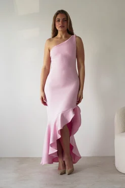 Tabitha Textured Bodycon Midaxi Dress | Pink*KAARLO Discount