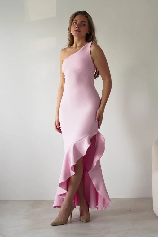 Tabitha Textured Bodycon Midaxi Dress | Pink*KAARLO Discount